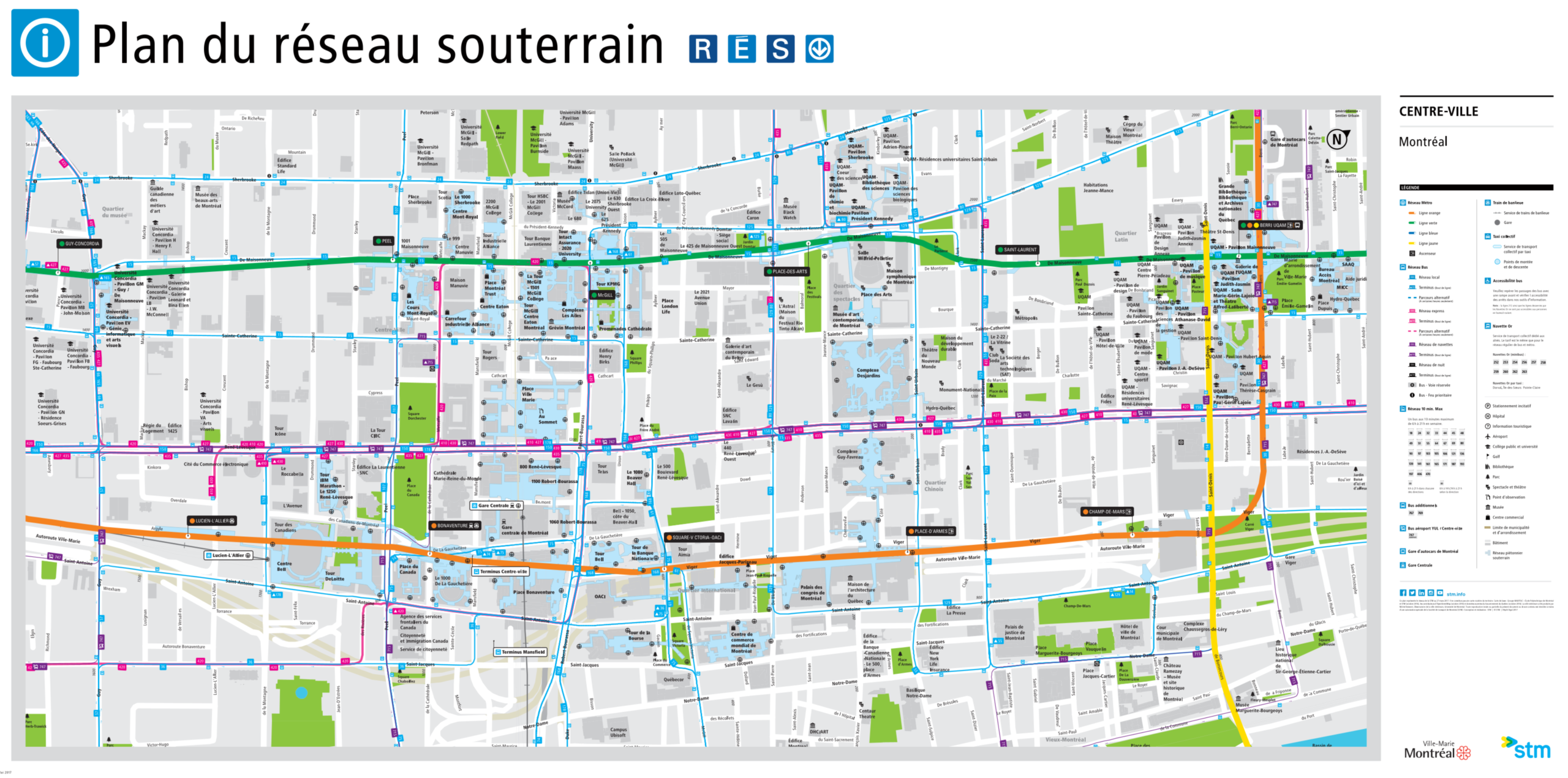 Montreal Underground City map