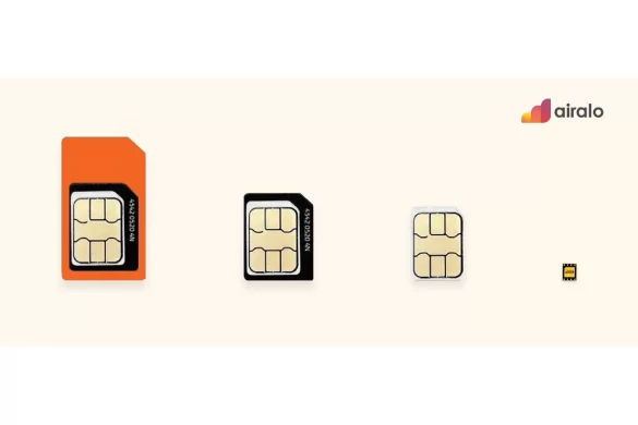 Airalo local SIM card size chart for international travel