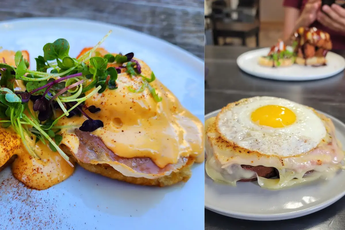 Pictures from Local Loaf's breakfast menu in NoDa Charlotte North Carolina