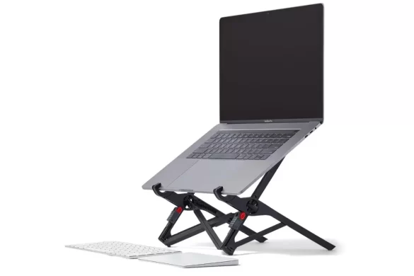 Roost laptop stand for long-term travel because of how portable and lightweight it is