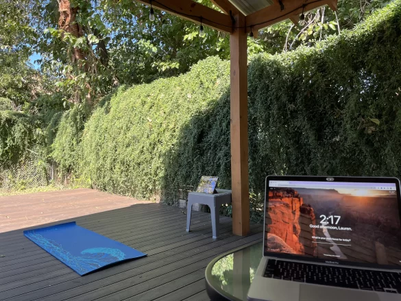 Example of a New Orleans Airbnb in the Marigny. This particular photo is of the shaded back patio