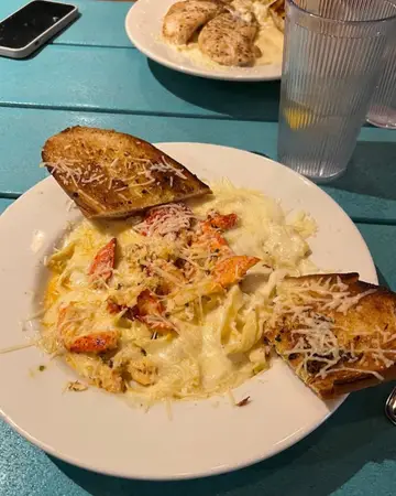 Seafood pasta dish at one of the best restaurants in St Pete Beach, Hurricane's Seafood