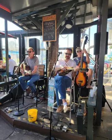 Live music stage at Ricky T's Bar and Grille