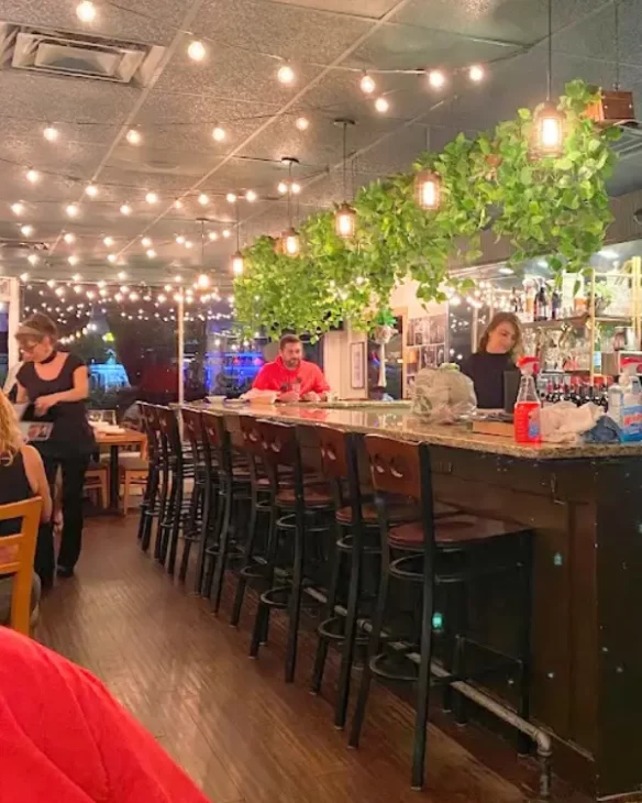 An interior shot of the Caruso Italian Kitchen in Treasure Island