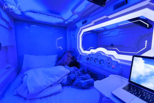 Blue light in the Izzzleep sleep pods