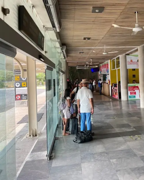 Airport entrance doors