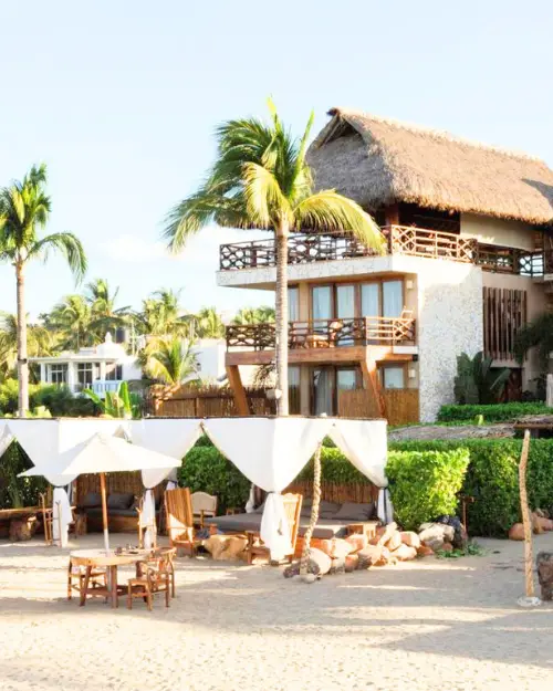 Casa Joseph Zicatela oceanfront cabanas