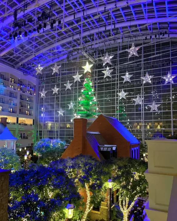 The Christmas tree at the atrium at the Gaylord at the National Harbor