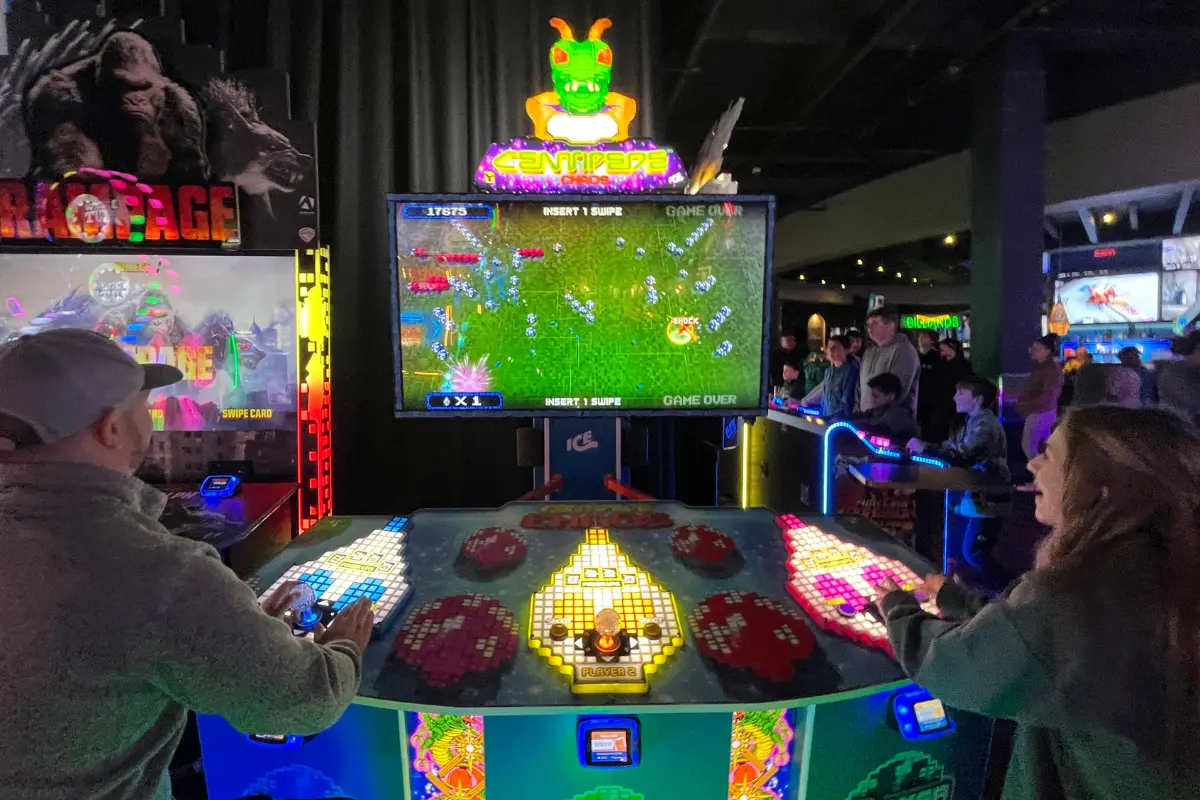 The new multiplayer Centipede game at Dave and Busters Fairfax