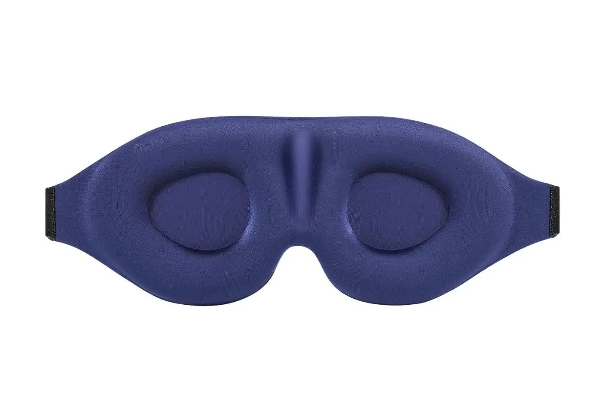 Navy blue cushioned sleep mask