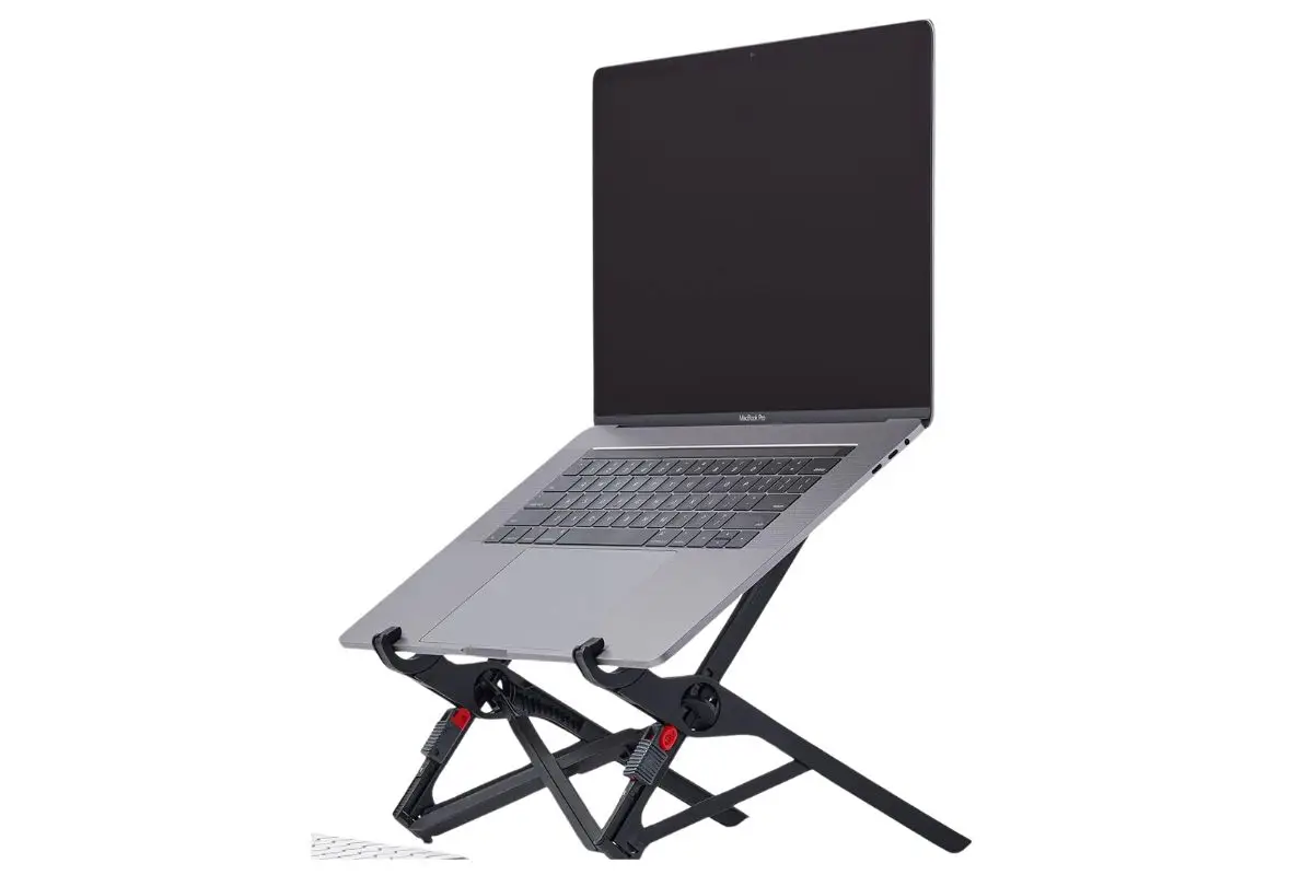 Roost laptop stand for long-term travel because of how portable and lightweight it is